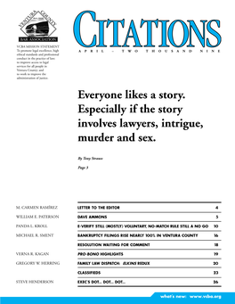 Everyone Likes a Story. Especially If the Story Involves Lawyers, Intrigue, Murder and Sex