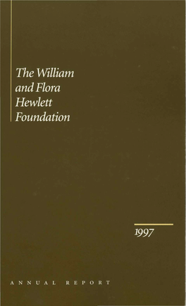 The William and Flora Hewlett Foundation 1997