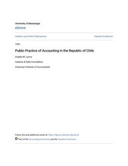 Public Practice of Accounting in the Republic of Chile