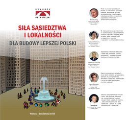 Siła Sąsiedztwa I Lokalności Dla Budowy Lepszej Polski