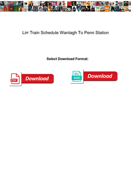 Lirr Train Schedule Wantagh to Penn Station