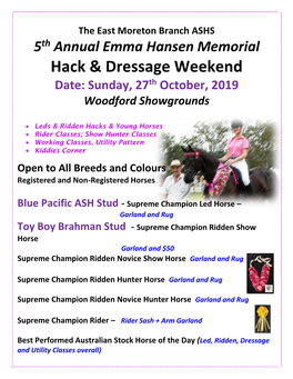 Hack & Dressage Weekend