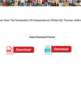 When Was the Declaration of Independence Written by Thomas Jefferson