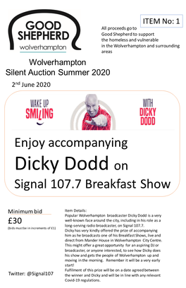 Dicky Dodd on Signal 107.7 Breakfast Show