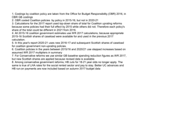 1. Costings by Coalition Policy Are Taken from the Office for Budget Responsibility (OBR) 2016, in OBR GB Costings 2