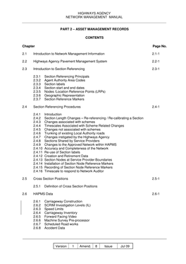 HIGHWAYS AGENCY NETWORK MANAGEMENT MANUAL Version 1