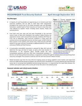MOZAMBIQUE Food Security Outlook April Through September 2012