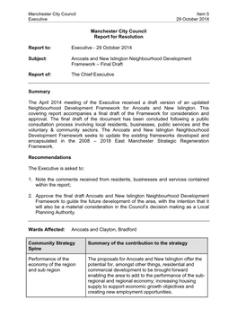 Ancoats and New Islington Neighbourhood Development Framework – Final Draft