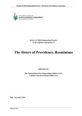 The Sisters of Providence, Rosminians