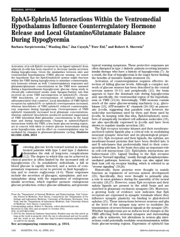 Epha5-Ephrina5 Interactions Within the Ventromedial