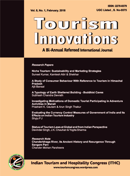 Tourism Innovation Vol 8 No 1 (2018)