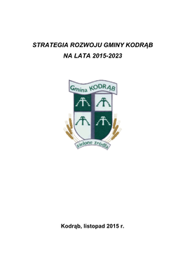 Strategia Rozwoju Gminy Kodrąb Na Lata 2015-2023