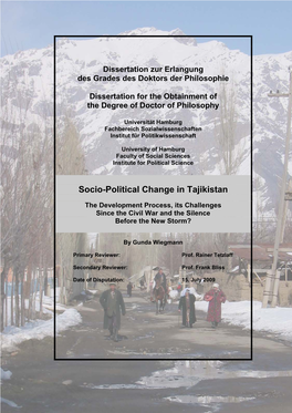 Socio-Political Change in Tajikistan