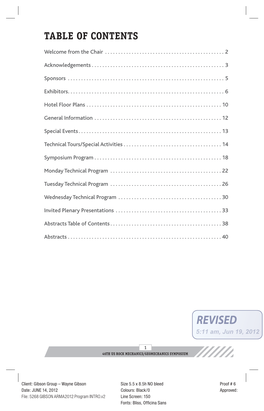 Table of Contents