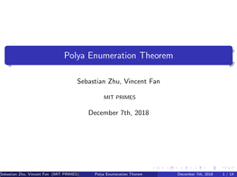 Polya Enumeration Theorem