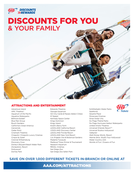 Discounts for You& YOUR FAMILY