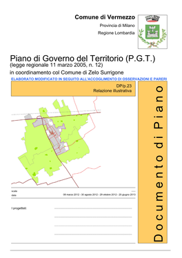 Piano Di Governo Del Territorio (PGT)