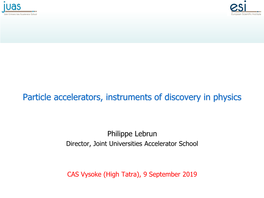 Talk CAS 2019 Accelerators & Discoveries.Pdf