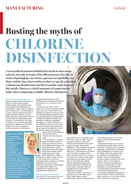 Busting the Myths of CHLORINE DISINFECTION