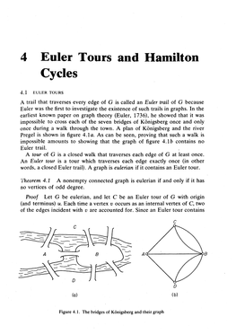 4 Euler Tours and Hamilton Cycles