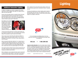 Additional Automotive Lighting If It Is Functioning Properly Before Reinserting the Socket Or Replacing the Lens