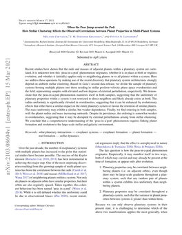 When the Peas Jump Around the Pod: How Stellar Clustering Affects the Observed Correlations Between Planet Properties in Multi-Planet Systems