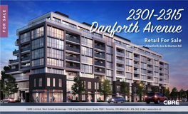 Retail for Sale Canvas Condos at the Corner of Danforth Ave & Morton Rd