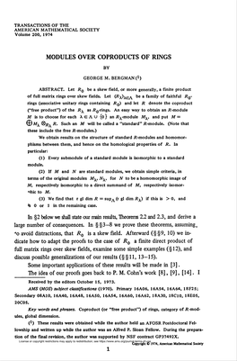 Modules Over Coproducts of Rings 3