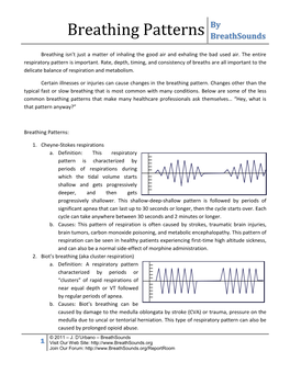 Breathing Patterns Breathsounds