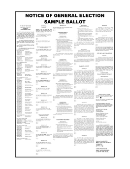 NOTICE of GENERAL ELECTION 11-06-2018.Pub