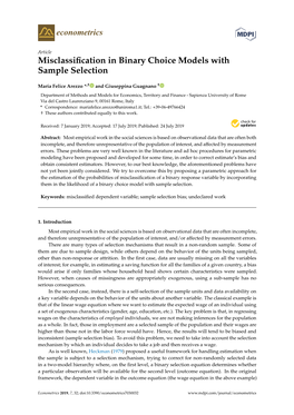 Misclassification in Binary Choice Models with Sample Selection