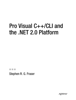 Pro Visual C++/CLI and the .NET 2.0 Platform