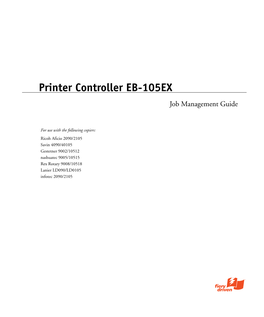 Printer Controller EB-105EX Job Management Guide