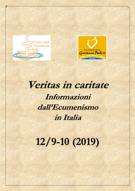 Veritas in Caritate Informazioni Dall’Ecumenismo in Italia