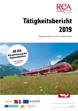 Tätigkeitsbericht 2019 Regionalmanagement Und Freiwilligenzentrum