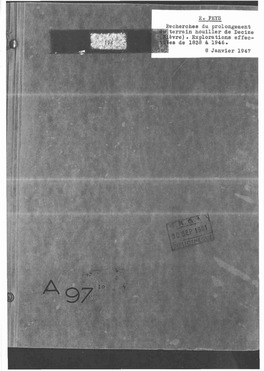 Terrain Houiller De Decize Èvre)• Explorations Effec- Es De 1838 À 1946* 8 Janvier 1947