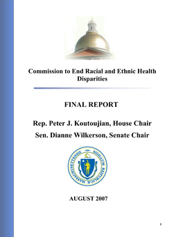 FINAL REPORT Rep. Peter J. Koutoujian, House Chair Sen