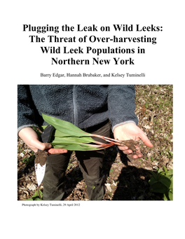 Plugging the Leak on Wild Leeks: the Threat of Over-Harvesting Wild Leek Populations In