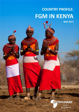 FGM in Kenya Is a Trend That Has Been Documented, Particularly Among the Kisii