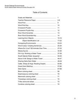 Table of Contents