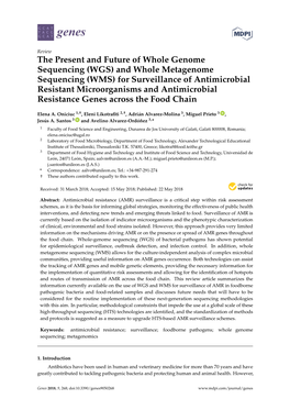 (WGS) and Whole Metagenome Sequencing (WMS) for Surveillance of Antimicrobial Resistant Microorganisms and Antimicrobial Resistance Genes Across the Food Chain