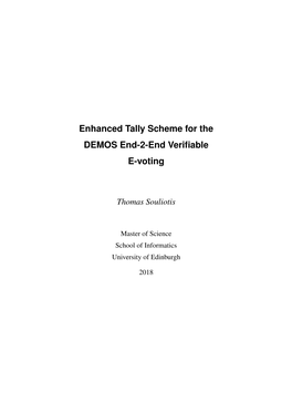 Enhanced Tally Scheme for the DEMOS End-2-End Verifiable E