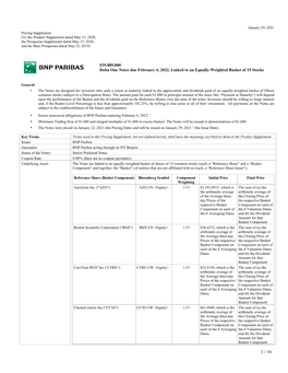 39889000 Delta One Notes Due February 4, 2022, Linked to An