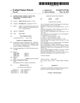 (12) United States Patent (10) Patent No.: US 8,673,373 B2 Wycoff (45) Date of Patent: Mar