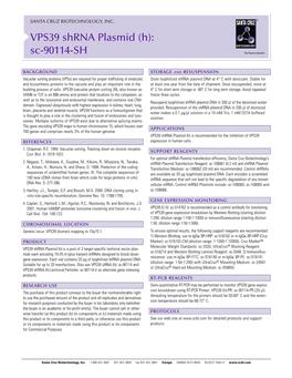 VPS39 Shrna Plasmid (H): Sc-90114-SH