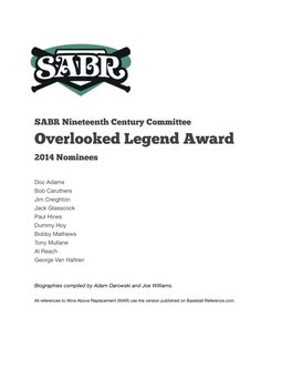 Overlooked Legend Award