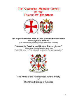 The Sovereign Military Order of the Temple of Jerusalem