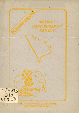 KASARAGOD DISTRICT HAND BOOKS of KERALA D10844.Pdf