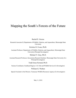 Mapping the South's Forests of the Future