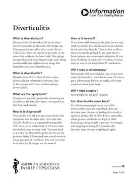 Diverticulitis